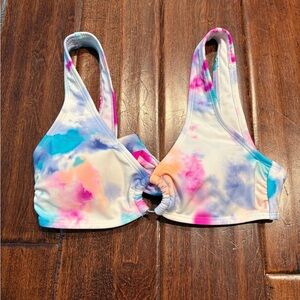 Colorful Tie-Dye Bikini Top